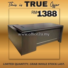 WOODPLUS SERIES DIRECTOR TABLE SET C/W SIDE CABINET